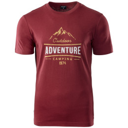 Herren-T-Shirt Hi-Tec Lore rot Pomegranate