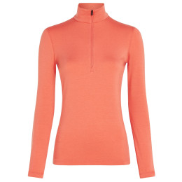 Damen-T-Shirt Icebreaker W Mer Core Heavyweight LS Half Z orange Tang