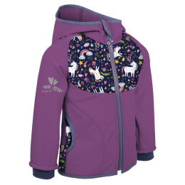 Kinder-Softshell-Jacke Unuo Vliesmuster