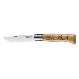 Klappmesser Opinel VRI-Nr. 08 Inox mit Hasengravur