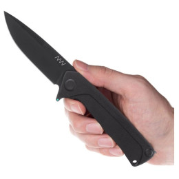Klappmesser Acta non verba Z100BB-DLC black, G10 Black schwarz black