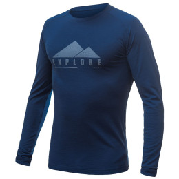 Herren-T-Shirt Sensor Merino Air Pt Explore dl.rukáv dunkelblau Tm.modrá