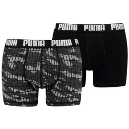 Herren-Boxershorts Puma Camo Boxer 2P grau black combo