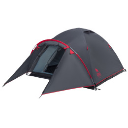Wanderzelt Zulu Dome 3 Plus grau/rot grey/red