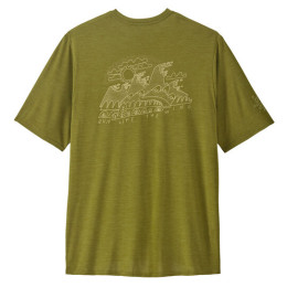 Herren-T-Shirt Patagonia M's Cap Cool Daily Graphic Shirt - Lands olivenfarbe Wind Runner: Graze Green X-Dye