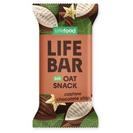 Riegel Lifefood Lifebar Hafer Snack mit Schokolade und Cashewstücken BIO 40 g