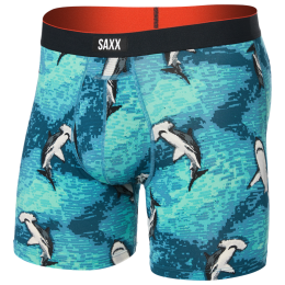 Boxershorts Saxx Multi-Sport Mesh Boxer Brief Fly hellblau hammerhead camo-aqua