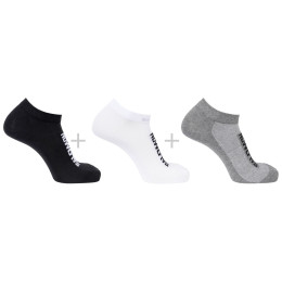 Socken Salomon Everyday Lite Low 3-Pack schwarz/grau Black / White / Frost Gray