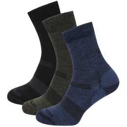 Herrensocken Warg Merino Hike M 3-pack mix1 mix 1 (black/green/blue)