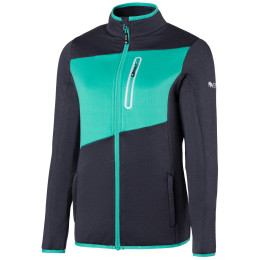 Damen Funktions-Sweatshirt Zulu Hoverla W schwarz/blau Black melange/Aqua