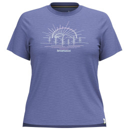 Damen-T-Shirt Smartwool Mountain Sol Short Sleeve Graphic Tee blau nightfall blue