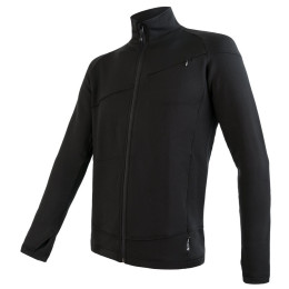 Herren Funktions-Sweatshirt Sensor Tecnostretch, celozip schwarz