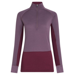 Damen-Funktionsshirt Icebreaker Women Mer 200 ZoneKnit LS Half Zip lila Dkber/Greplu/Cb