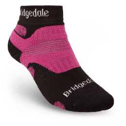 Damensocken Bridgedale Hike MW MP Ankle schwarz/rosa Black/Pink