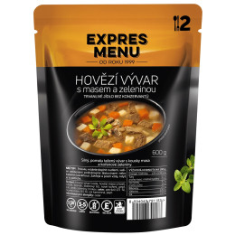 Suppe Expres menu Rinderbrühe mit Fleisch