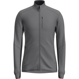 Herren-Sweatshirt Icebreaker M Descender LS Zip grau/schwarz Jet Heather/Black