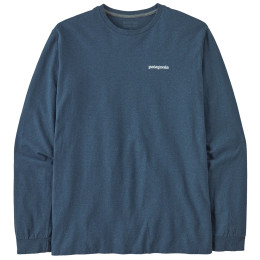Herren-T-Shirt Patagonia P-6 Logo Responsibili Tee LS blau Utility Blue