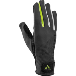 Skihandschuh Leki Guide schwarz charcoal-neon yellow-white