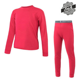 Kinder-Funktionsunterwäsche Sensor Merino Air Set triko+spodky rosa Magenta