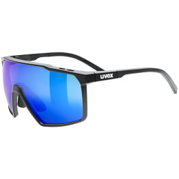 Sportbrille Uvex Mtn Perform S schwarz Black Matt/Mirror Blue