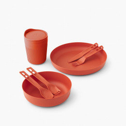 Geschirrset Sea to Summit Passage Dinnerware Set 1P 7 Piece rot Spicy Orange