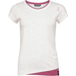 Damen-T-Shirt Chillaz Fancy Feathers Ornament beige Creme/Violet