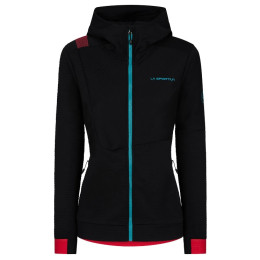Damen-Sweatshirt La Sportiva Mood Hoody W schwarz/rosa Black/Hibiscus