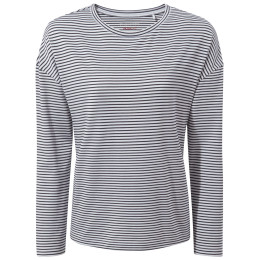 Damen-T-Shirt Craghoppers NL Cora LS Top weiß/blau BlueNavy Str