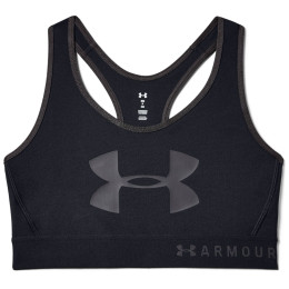 Sport-BH Under Armour Mid Keyhole Graphic schwarz Black/JetGray/JetGray