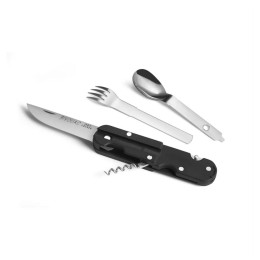 Multifunktionsmesser TB OUTDOOR Bivouac Camp Knife schwarz