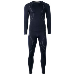 Herren-Thermounterwäsche Hi-Tec Ikar set schwarz Black/Grey