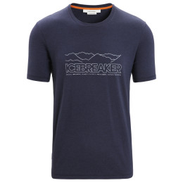 Herren-T-Shirt Icebreaker Central Classic SS Tee Icebreaker Story blau Midnight Navy