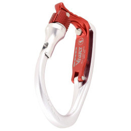 Karabiner DMM Vault Locking grau/rot Red/Silver