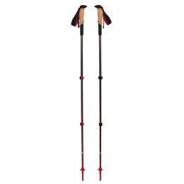 Trekkingstöcke Black Diamond Pursuit Shock Trekking Poles grau/rot Steel Grey-Octane