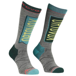 Damensocken Ortovox Free Ride Long Socks W blau ice waterfall