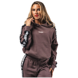 Damen-Sweatshirt Nebbia Classic Hoodie OFF-DUTY 489 braun DARK BROWN