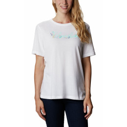 Damen-T-Shirt Columbia Bluebird Day Relaxed Crew weiß WhiteWindFloralBrand
