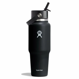 Thermoflasche Hydro Flask Wide Flex Straw Travel Bottle 32 Oz schwarz BLACK