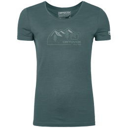 Damen-T-Shirt Ortovox 150 Cool Vintage Badge T-shirt dunkelgrau Dark Arctic Grey