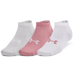 Socken-Set Under Armour Essential Low Cut 3pk rosa Pink Elixir / White / Halo Gray