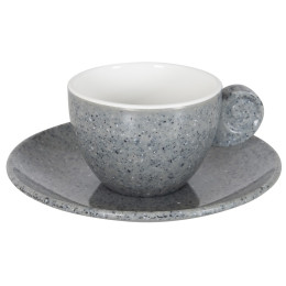 Tassen-Set Gimex Espresso set Granite grey 4p hellgrau
