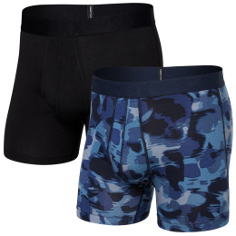Boxershorts Saxx Droptemp Cooling Cotton Bb Fly 2Pk dunkelblau daybreak camo/black