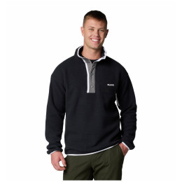 Herren-Sweatshirt Columbia Helvetia™ II Half Snap Fleece schwarz/weiß Black