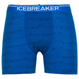Herren-Boxershorts Icebreaker Mens Anatomica Boxers blau/weiß lazurite