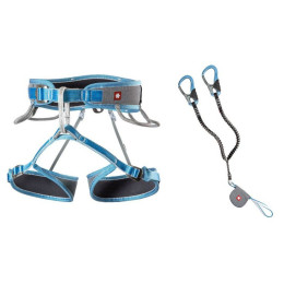 Klettersteigset Ocún Via Ferrata Twist Tech Eco Captur Lite Swivel Set grau/blau Grey / Blue