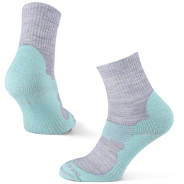 Socken Zulu Merino Women türkis/grau