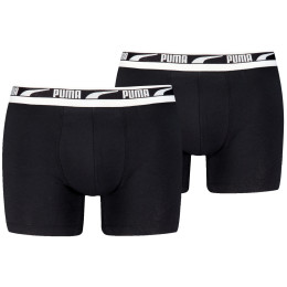 Herren-Boxershorts Puma Everyday Multi Logo Boxers 2P schwarz Black