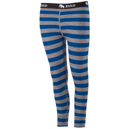 Kinderunterhose Zulu Merino 160 blau/grau StrapeNavyBlueGray