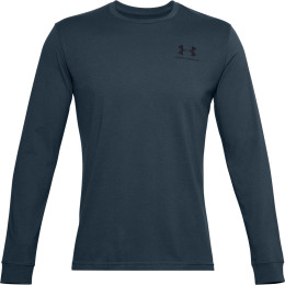 T-Shirt Under Armour Sportstyle Left Chest LS blau MechanicBlue//Black