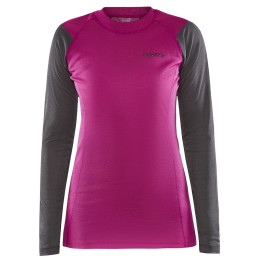 Damen-Funktionsshirt Craft Core Warm Baselayer Ls schwarz/rosa Roxo-Granite